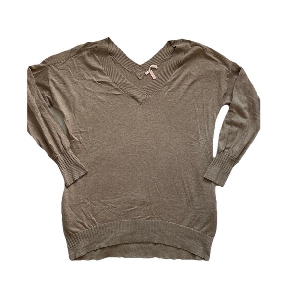 Victoria’s Secret Knit Sweater Dress Tan Medium With Pockets - Picture 1 of 5